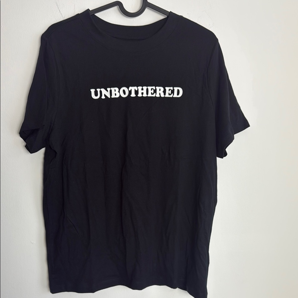 Classic Black Short Sleeve Tee with Unbothered Print